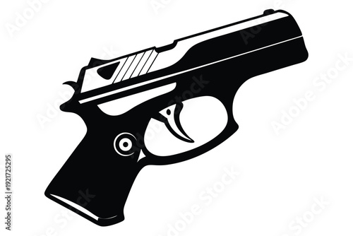 ruger lcp silhouette line art vector illustration