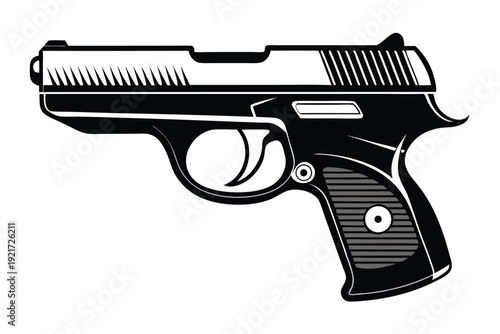 ruger lcp silhouette line art vector illustration