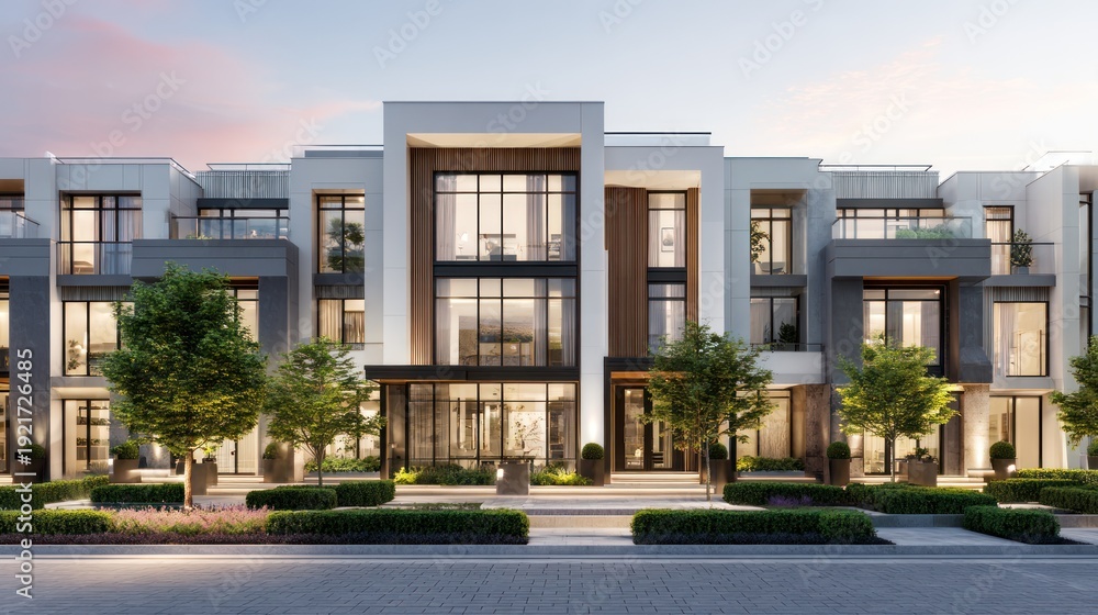 Fototapeta premium Modern residential building architecture