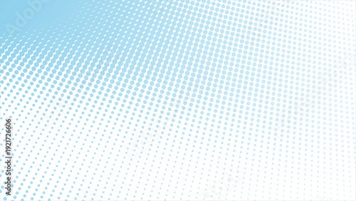 Elegant light blue halftone dots gradient background for modern designs