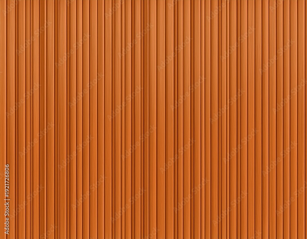 Fototapeta premium seamless wall panel pattern slim vertical slats in orange wood with natural fluted texture modern interior background for home office decorative accent wall or acoustic panel design