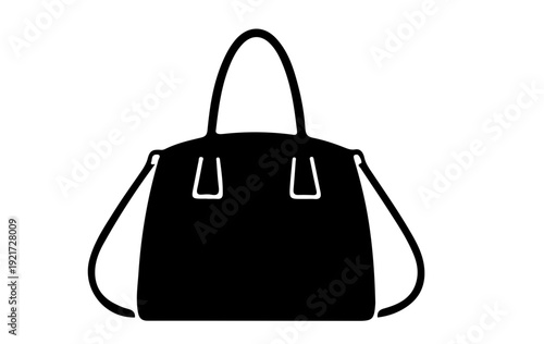 Black women handbag silhouette , fashion purses and bag