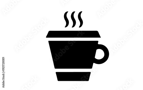 Black coffee cup silhouette , mug, tea cup, espresso cup, takeaway coffee cup