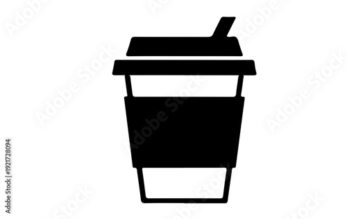 Black coffee cup silhouette , mug, tea cup, espresso cup, takeaway coffee cup