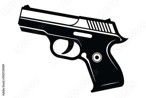 ruger lcp silhouette line art vector illustration