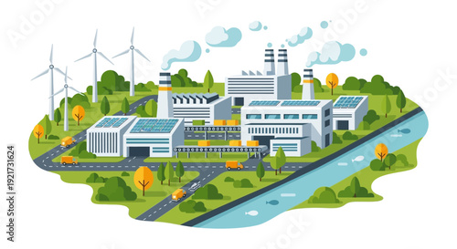 Green Manufacturing & Sustainable Production Plant with Renewable Energy