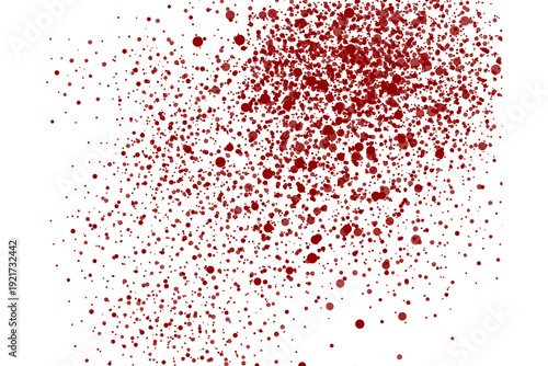 Red Confetti Powder Particles in Abstract Splash.