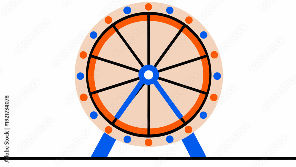 Obraz premium Vibrant Ferris wheel with colorful lights at an amusement park