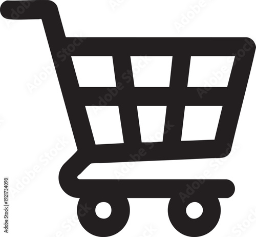 shopping cart isolated on white