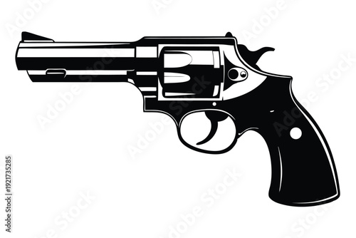 Wallpaper Mural ruger gp100 silhouette line art vector illustration Torontodigital.ca