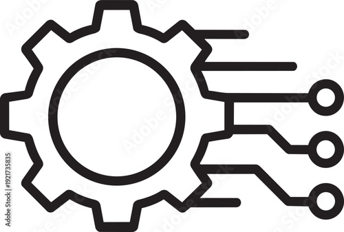 Mechanical gear blending into an electronic circuit board representing hardware integration and modern automated robotic engineering