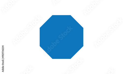 abstract blue octagon shape design.