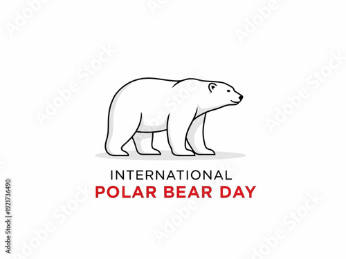 International polar bear day illustration