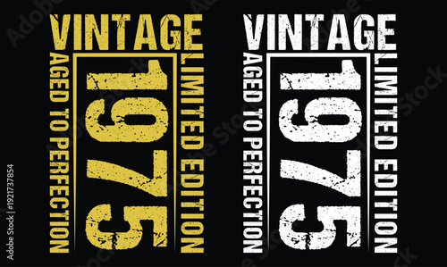 vintage 1975 t shirt design