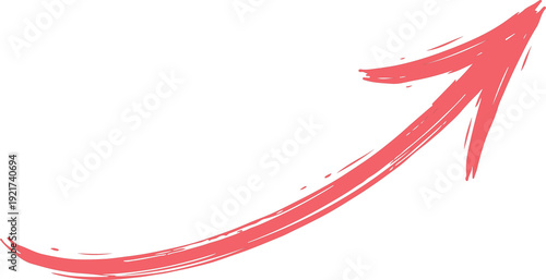  red grunge  brush arrow