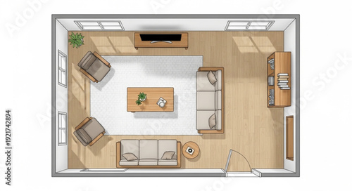 Modern Apartment Floor Plan Design.