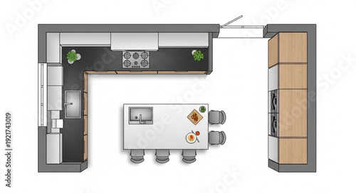 Modern Apartment Floor Plan Design.