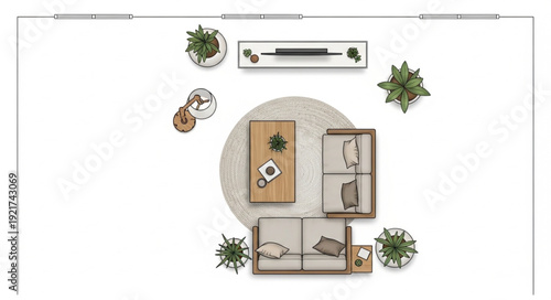 Modern Apartment Floor Plan Design.