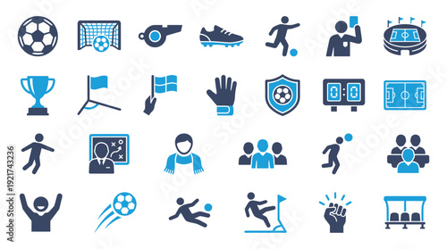 Soccer with blue and dark blue colors soccer ball soccer goal