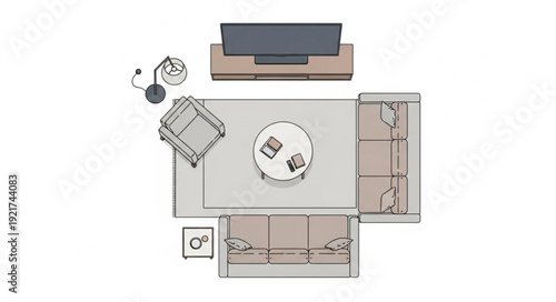 Modern Apartment Floor Plan Design.
