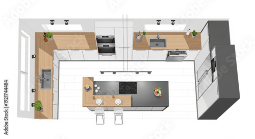 Modern Apartment Floor Plan Design.