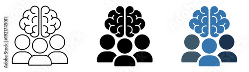 brainstorm team collaboration idea icon
