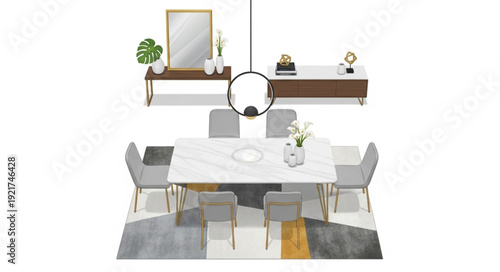 Modern Dining Room Interior Design.