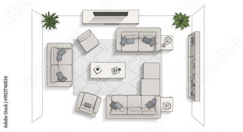 Modern Apartment Floor Plan Design.