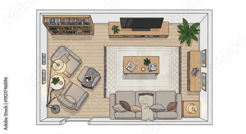 Modern Apartment Floor Plan Design.