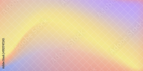Pink blue gradient blurred checkered background with stars. Groovy retro checkered wavy background 90s 2000s.