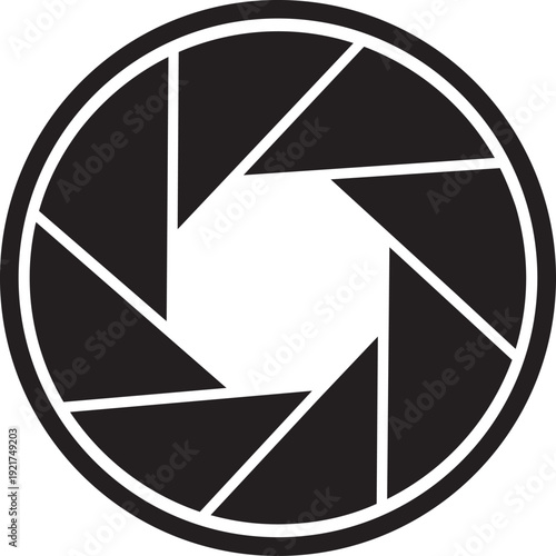 Camera Diaphragm Aperture Lens Photography Optics Shutter Focus Technology Equipment Photo Illustration Vector Design.