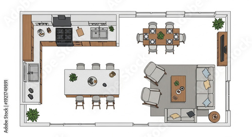 Modern House Floor Plan Design.