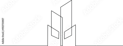 Minimalist design with abstract geometric shapes and lines in white Vector