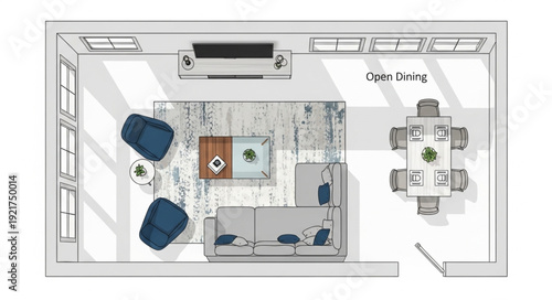Modern House Floor Plan Design.