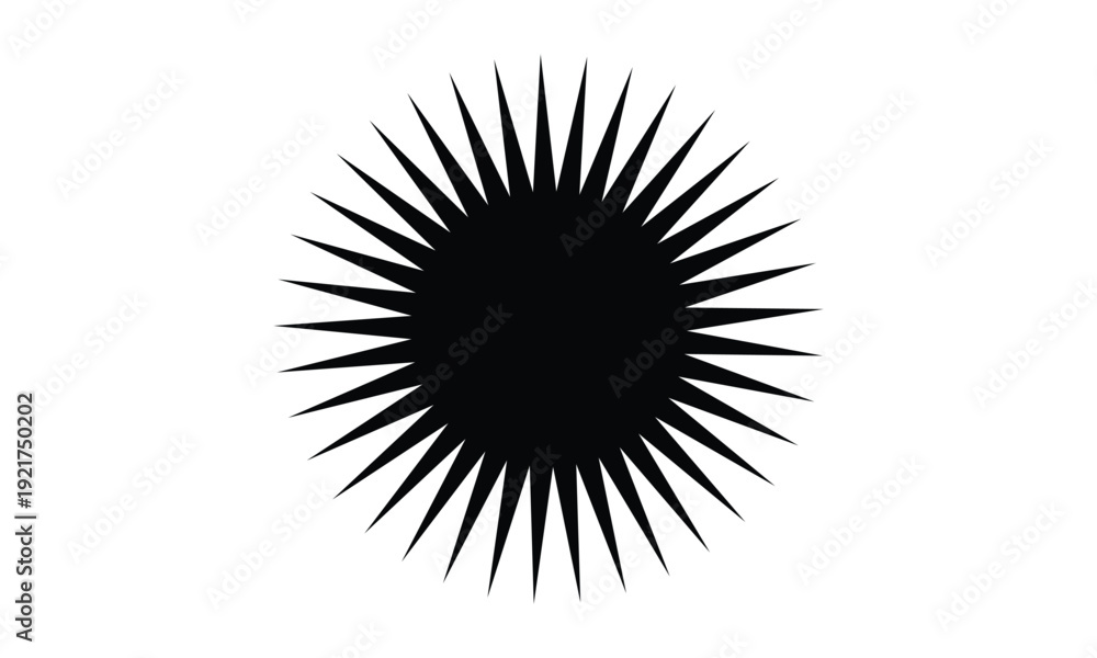 Obraz premium abstract black sun shape design.