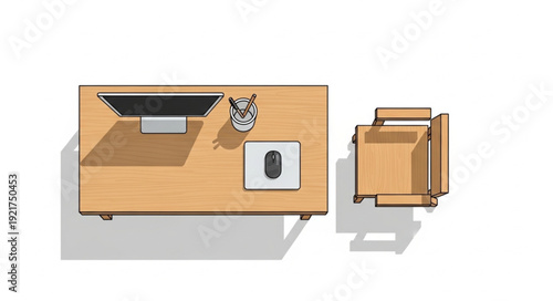 Modern Kitchen Counter and Appliances.