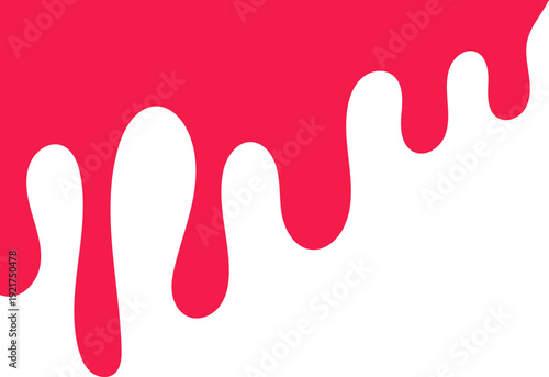 Dripping Red Paint Vector Illustration