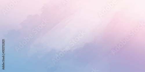 Abstract colorful watercolor background featuring a bright summer sky with soft white clouds and natural blue sunlight for a beautiful heaven landscape