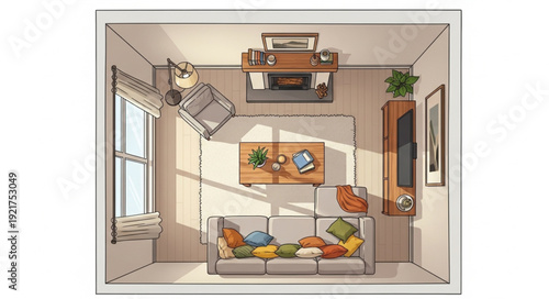 Modern Living Room Interior Design.