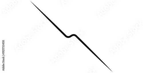 Simple black line illustration with wavy curve on a white background representing minimalist design concept