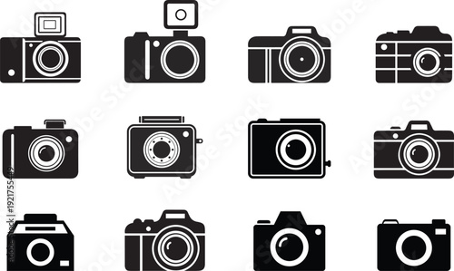 Modern Camera Icon Set