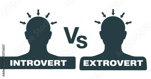 A visual comparison depicting the contrast between an introvert and an extrovert