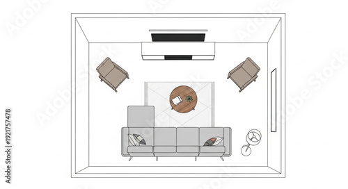 Modern Minimalist Living Room Interior Design.