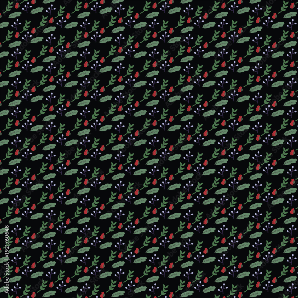 Obraz premium A black background with a pattern of small gray red and green shapes