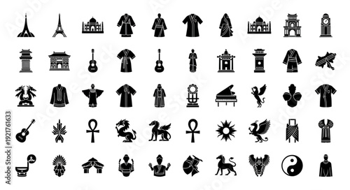 Collection of Various Landmark and Cultural Icons.
