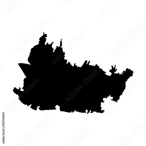 Bandung Indonesia city map silhouette vector illustration
