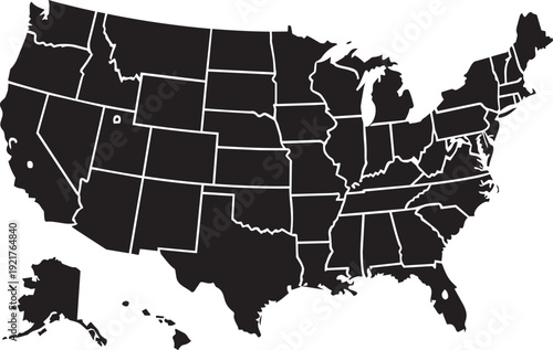 map of the united states of America.