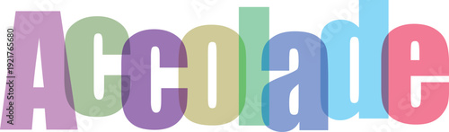Colorful gradient text displaying the word accolade in a stylized font