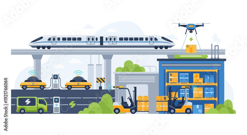 Integrated Smart Logistics & Future Transportation: Autonomous EVs, Drone Delivery, and High-Speed Rail