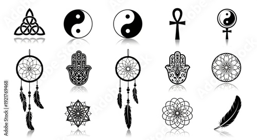 Collection of Spiritual Symbols and Talismans.
